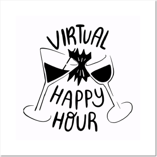 Quarantine Virtual Happy Hour Posters and Art